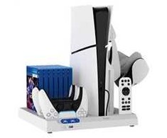 „iPega PG-P5S028“ universalus aušinimo įkrovimo stovas, skirtas PS5/PS5 Slim