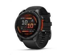 Išmanusis laikrodis „Garmin fenix® 8“ – 51 mm, AMOLED ekranas, pilkos ir juodos spalvos silikoninis dirželis, ES