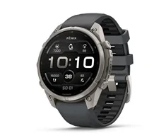 „Garmin fenix 9 Pro“ išmanusis laikrodis, 47 mm, titano korpusas su grafito ir juodos spalvos silikonine apyranke