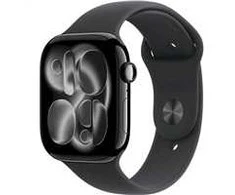 Išmanusis laikrodis Apple Watch 11 GPS + Cellular 46mm Jet Juodas Alu Sport Band M/L Juodas (MFC44WF/A)