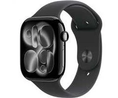 Išmanusis laikrodis Apple „Watch Series 11 GPS“, 46 mm, juodo aliuminio laikrodis su juodu sportiniu dirželiu, S/M