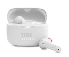 JBL Tune 230NC TWS Baltas True Belaidės ausinės s potlačením hluku, 16 ohm, Bluetooth 5.2, bílá