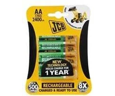 JCB RTU NiMH AA/R06, min. 2400mAh, iš anksto įkrautos, blisterinėje pakuotėje 4 vnt.