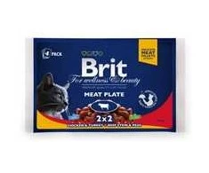 Drėgnas Kačių Maistas - BRIT Premium Cat Meat Plate, 4x100g