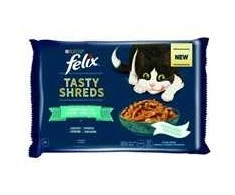 Purina Nestle Drėgnas Kačių Maistas - Felix Skanūs Šiaudeliai Su Lašiša Ir Tunu, 4x 80g