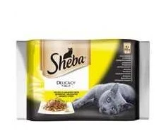 Sheba Delicacy in Jelly vištiena Flavors 4 x 85 g