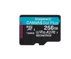 „Kingston“ 256 GB „Micro SDXC Canvas Go Plus Gen4“ 200 MB/s A2 U3 V30 kortelė + adapteris
