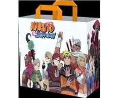Anime pirkinių krepšys Konix Naruto Shippuden su Jinchūriki dizainu 40x45x20cm, baltas