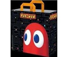 Retro pirkinių krepšys Konix Pac-Man su Blinky dizainu 40x45x20cm, juodas