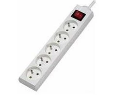 Konnoc DX-5FS 2m penkių lizdų maitinimo juosta su jungikliu