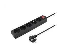 Konnoc DX-5FS 3m penkių lizdų maitinimo juosta su jungikliu JUODA