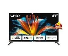 CHiQ L43QST televizorius, 43 colių, FHD, QLED, itin tvirtas, „Android 14“, „Dolby Audio“, berėmis