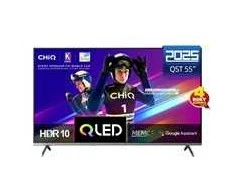 Televizorius CHiQ U55QST TV 55, UHD, QLED, Google TV, DLG 120 Hz, Dolby Audio, Frameless, metaliczna