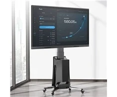 Laikiklis Fiber Mount Cabletech G85B - Profesionalus elektrinis mobilus televizoriaus stovas-vežimėlis LCD LED televizoriams 55" - 80"
