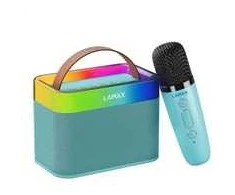 LAMAX KaraokeKid1 nešiojama kolonėlė su mikrofonu mėlynos spalvos