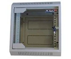 LEXI-Net 10" sieninė spinta 6U 310x260, stiklinės durys, virintos, pilkos spalvos