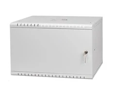 LEXI-Net 19" sieninis stelažas Basic 6U 520x350, skardos durys, be galinės sienelės, išlankstytas, pilkas