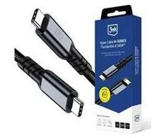 3Mk Protection 3mk Hyper Cable N-SERIES Thunderbolt 4 USB-C / USB-C 1m 48V/5A 40Gb/s 240W 8K60Hz - juodas