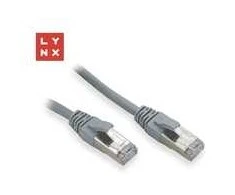 LYNX FTP jungiamasis kabelis Cat5e PVC, CCA, 1m, pilkas (pakuotėje 10 vnt.)
