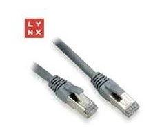 LYNX FTP jungiamasis kabelis Cat6, PVC, 0,5 m, pilkas (pakuotėje 10 vnt.)