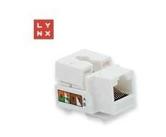 LYNX keystone UTP Cat5e kabelis, 90 laipsnių, baltas