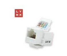 LYNX keystone UTP Cat5e, savaime šviečiantis, 90 laipsnių, baltas