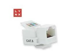 LYNX keystone UTP Cat6, savisriegis, 90 laipsnių, baltas