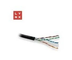 LYNX UTP kabelis, Cat6, PE (FCA), varinis, lauko sąlygoms, juodas, dėžutė 305m