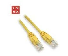 LYNX UTP jungiamasis kabelis Cat5e, PVC, CCA, 0,1 m, geltonas (pakuotėje 10 vnt.)