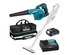 MAKITA RINKINYS 12V pūstuvas UB100D + DULKIŲ SIurblys CL108FD 1x2,0Ah KREPŠELIS CLX245SAX1