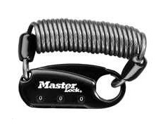 Karabińczyk su kablem Master Lock 1551EURDBLK