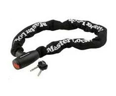 Masterlock MASTER LOCK grūdinto plieno dviračio spyna juodu nailoniniu apvalkalu ir 4 raktais