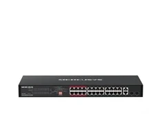 MERCUSYS switch MS126CP (24x100Mb/s,24xPoE+,2xGbE/SFPcombo,295W)