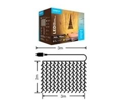 LED užuolaidinės lemputės - Modee ML-C3002 šiltos 192 LED 3 × 2 m užuolaidinės lemputės