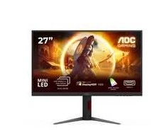 Monitorius AOC | U27G4XM | 27 " | Fast IPS | UHD | 16:9 | 160 Hz | 1 ms | 3840 x 2160 pikselių | 1200 cd/m² | HDMI jungtys quantity 1 | Juodas