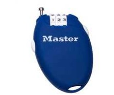 Master Lock Masterlock Universali ergonomiška trosinė spyna su 3 skaičių užraktu, 0,7m (Dydis: Juoda)