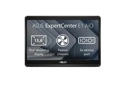Nešiojamas kompiuteris ASUS PC AiO ExpertCenter E1 (E1600WKAT-8128M), Celeron N4500, 15.6" 1920 x 1080, 8GB, 128GB SSD, UHD, bez OS, Juodas