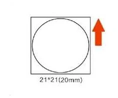 Niimbot štítky R 21x21mm 300ks RoundB pro B21, B21S, B3S, B1