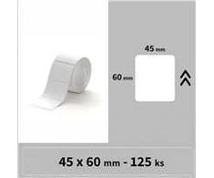 Niimbot etiketės R 45x60mm 125vnt baltos, skirtos B21, B21S, B3, B1S