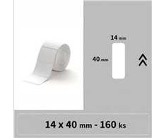 Niimbot etiketės RP 14x40mm 155 vnt. baltos, skirtos D11, D11-M, D110, D110-H