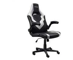 Žaidimų kėdė Trust GXT703W RIYE, Balta/juoda