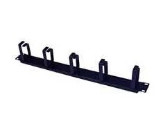 Oem 19" įrišimo skydelis 1U, 5x metalinis laikiklis, 40x70mm, juodas