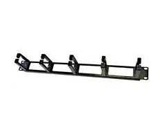 Oem 19" įrišimo skydelis LEXI-Net 1U, 5x plastikinė rankena 40x60mm, praėjimas, juoda