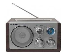 Radio Orava RR-29 A radio, 1 x 3,5W, AM / FM radio, USB, wejście AUX, karta SD, ruda / sidabrinė