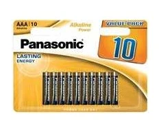 Panasonic Jednorazowa alkaliczna baterie AAA, 10-pack