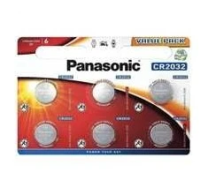 Panasonic baterijos Panasonic baterija CR2032/6B