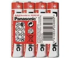 Akumuliatorius Panasonic PANASONIC Zinkouhlíkové baterie Raudona Zinc R03RZ/4P AAA 1,5V (shrink 4ks)