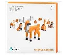 PIXIO Oranžinis Animals magnetinis rinkinys