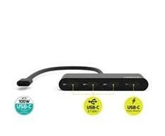 „Port Designs PORT CONNECT“ USB-C šakotuvas, 3x USB-C 3.1 + 1x USB-C 100W PD