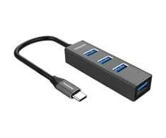 PremiumCord 5G SuperSpeed USB šakotuvas USB-C iki 4x USB 3.2 Gen 1